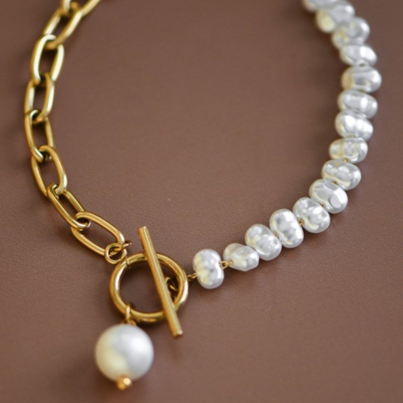 Ava Pearl Chain Bracelet