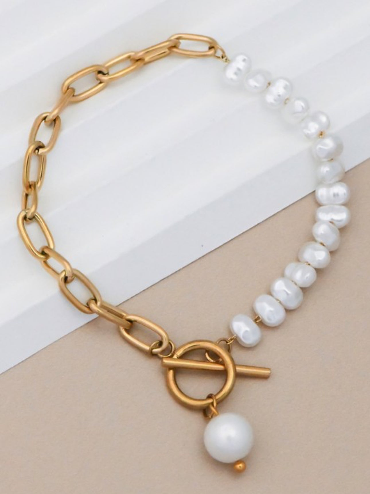 Ava Pearl Chain Bracelet