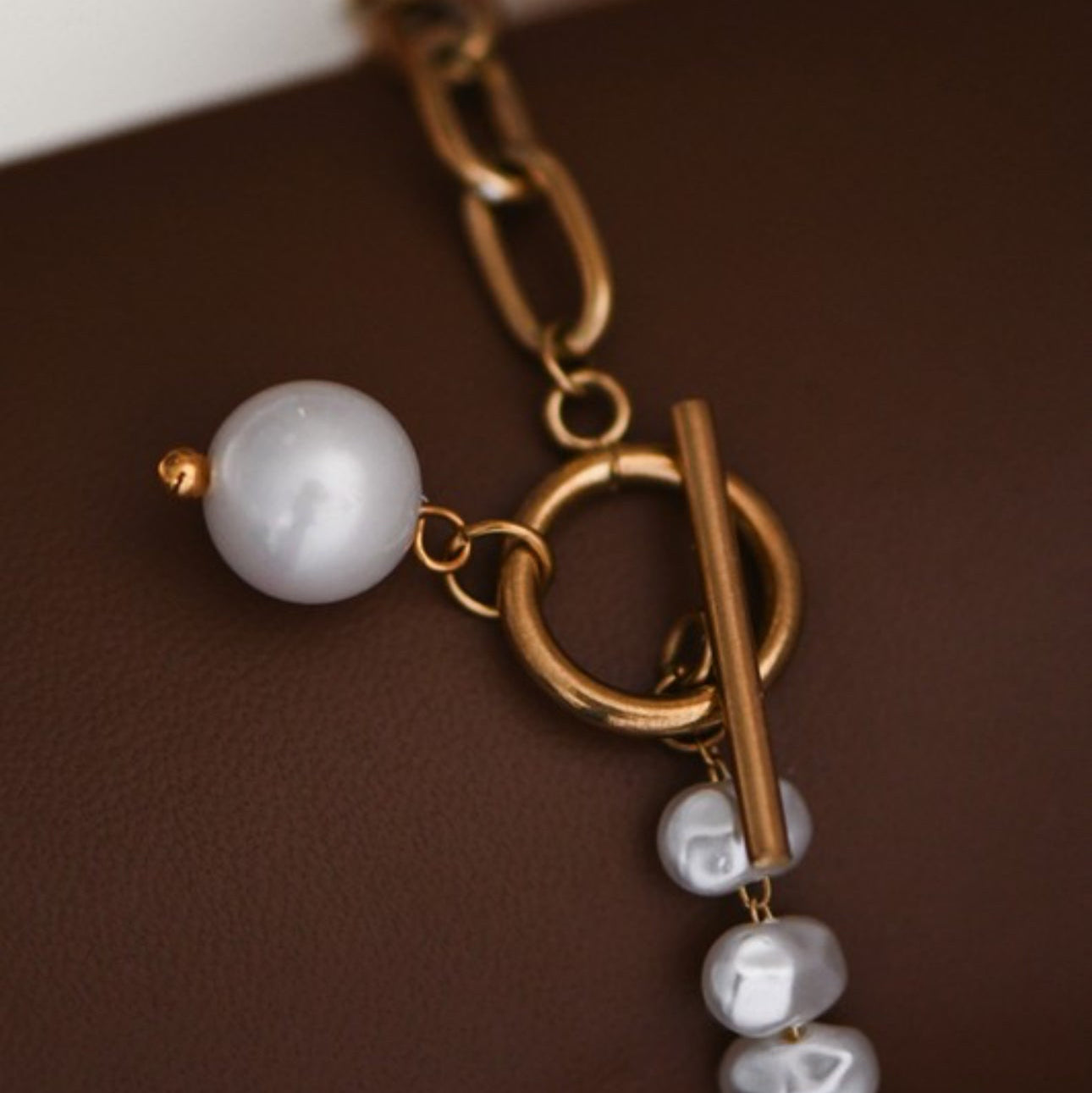 Ava Pearl Chain Bracelet